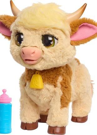 Furreal maggie інтерактивна міні-корова highland 11 дюймів для хлопчиків і дівчаток від 4 років