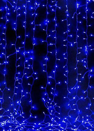 Світлодіодна гірлянда водоспад xmas 480-w led 3 м х 3 м синя