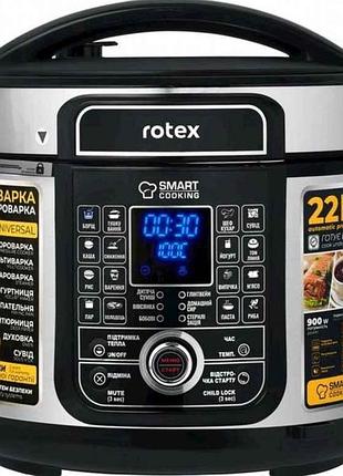Мультиварка-скороварка 900вт 5л repc78-b universal тм rotex