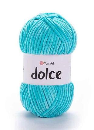 Пряжа dolce бирюзовый 100% микрополиэстр 120м 100г 5шт/уп 746 тм yarnart