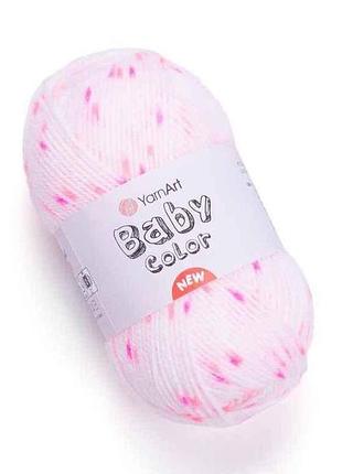 Пряжа baby color светло-розовый 100% акрил 150м 50г 5шт/уп 212 тм yarnart