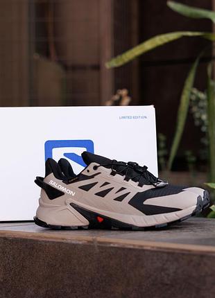 Salomon supercross 4 gore-tex beige black 5