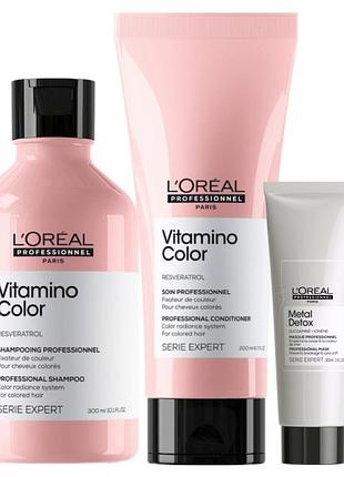 Шампунь loreal vitamino color захисний для фарбованого волосся 200 мл