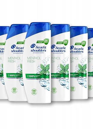Шампунь head&shoulders menthol 6 x 400 мл