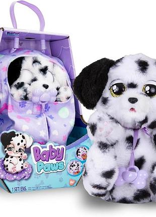 Baby paws dalmatian інтерактивна плюшева іграшка зі звуком відкриває і закриває очі з сумочкою та кришкою для дівчаток від 3 років