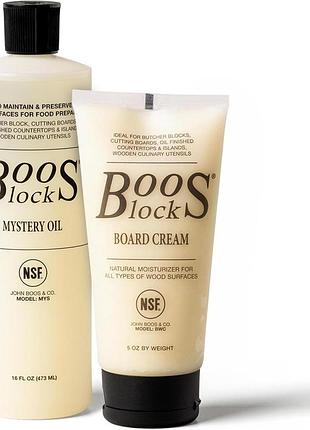 Boos block s® myscrm mystery oil олійка та крем для догляду за деревом board cream john boos 473 мл + 148 мл