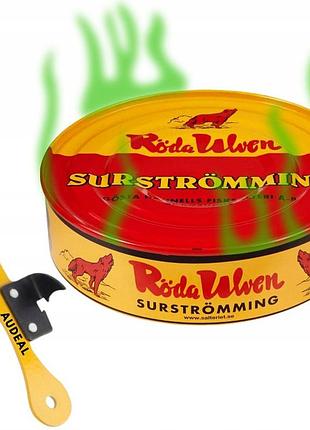 Консерви surstromming śmierdzące śledzie kiszone 400g puszka + otwieracz