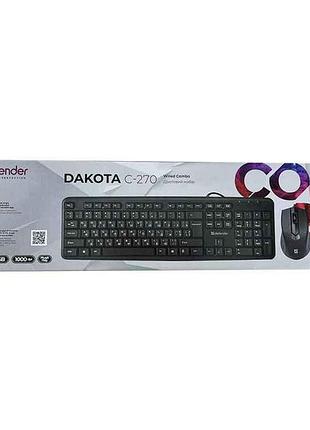 Набор usb клавиатурамиша dakota c-270 usb черный тм defender