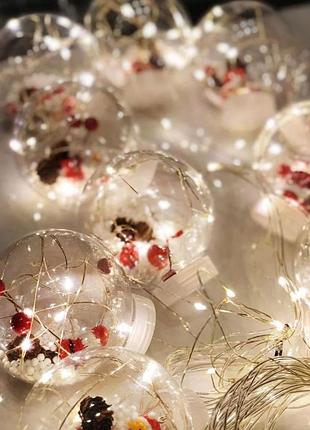 Гирлянда xmas с дедом морозом 200l ww-1 copper curtain ball lamp ww тёплый белый 3m*1.5m