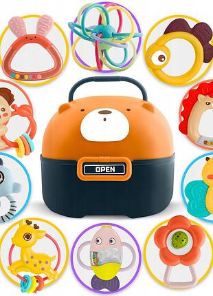 Жолобки в коробці ricokids rk-738 10 шт. набір жолобків іграшок для дітей валізка 10шт 0м+