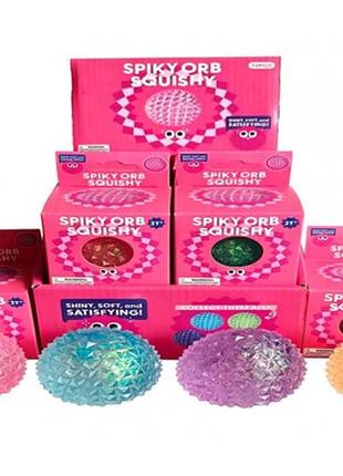 Антистресс-игрушка мягкий сквиши с шипами spiky orb squishy