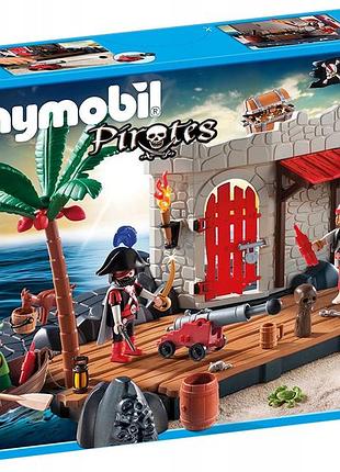 Playmobil "фортеця піратів 6146" корабель-форт із плавучою весловою човною