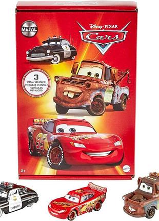 Mattel disney pixar cars іграшкові машинки disney pixar sprężyny chłodnicy 3-pack популярні відлиті машинки вік 3+ hbw14