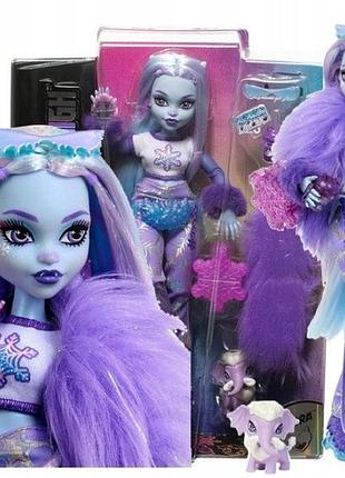 Лялька monster high abbey bominable з іграшкою мамутка tundra та аксесуарами