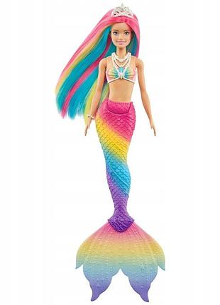 Іграшка barbie dreamtopia syrenka tęczowa przemiana gtf89 зміна кольору mattel