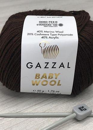 Пряжа gazzal – baby wool колір 807