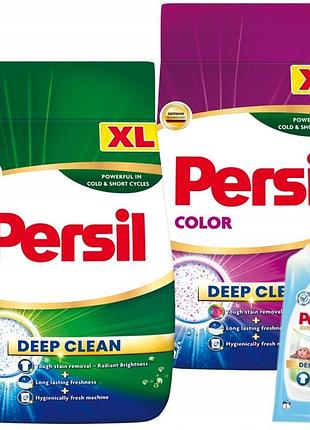 Persil deep clean порошок для прання regular color 2x2,75кг 100пр + бонус