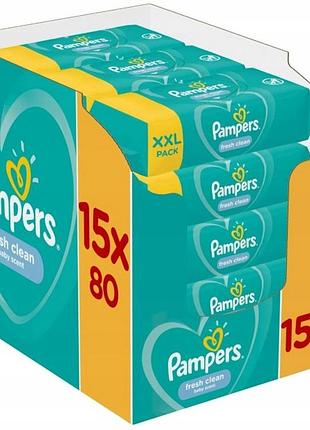 Pampers серветки fresh clean 15x80 шт