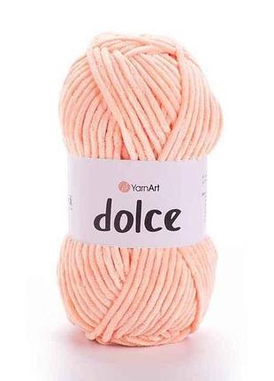 Пряжа dolce персиковый 100% микрополиэстр 120м 100г 5шт/уп 773 тм yarnart