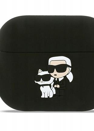 Чохол karl lagerfeld для airpods pro 3 силіконовий міцний з карабіном