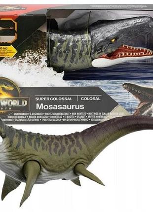 Jurassic world відродження колосальний динозавр мозазавр велика фігурка 91см