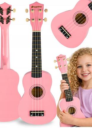 Іграшка навчальна ukulele дерев'яна гітара для дітей для навчання гри 2