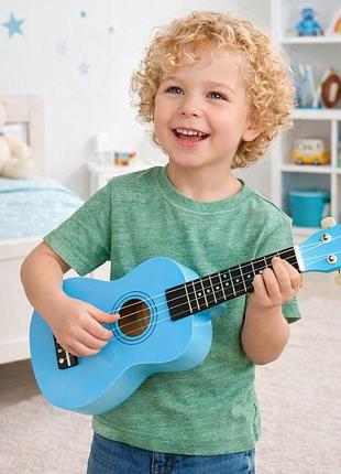 Іграшка навчальна ukulele дерев'яна гітара для дітей для навчання гри 5
