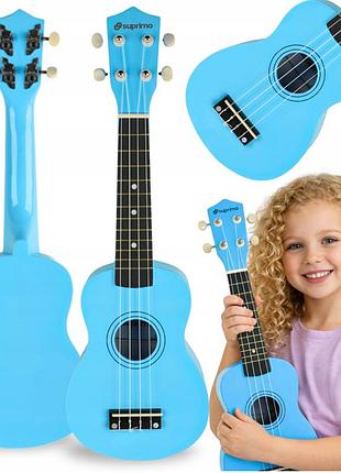 Іграшка навчальна ukulele дерев'яна гітара для дітей для навчання гри 8