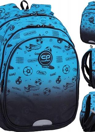 Рюкзак coolpack gradinet blue football шкільний молодіжний для хлопця