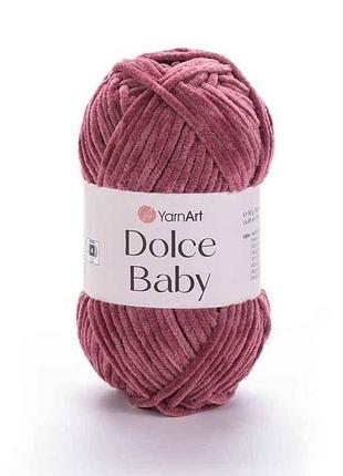 Пряжа dolce baby сухая роза 100% микрополиэстр 85м 50г 5шт/уп 751 тм yarnart