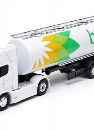 Вантажівка scania v8 r730 welly 612818 автоцистерна bp 1:64 модель.