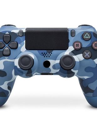 Багатофункціональний джойстик dualshock 4 для sony ps4 v2 синій камуфляж