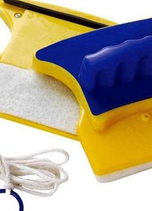 Магнітна щітка для миття вікон з двох сторін glass original wiper