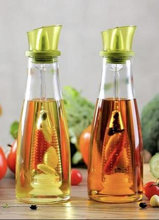 Стеклянный дозатор масла simple glass oil bottle press measure oil dispenser