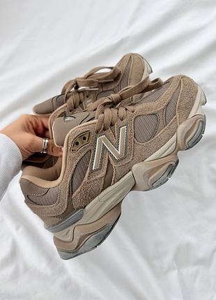 New balance 9060 brown | коричневі замшеві кросівки | 36–41