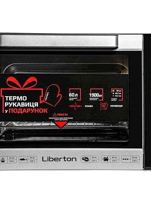 Электродуховка 2200вт 60л leo-601e silver тм liberton