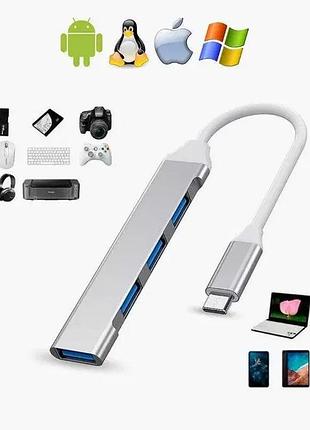 Хаб usb-хаб ac-500 type-c to rj45+hdmi usb cable and 2-11