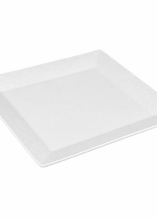 Тарілка для закусок деко mc3252-8 порцелянова 20×20×1.5 см біла