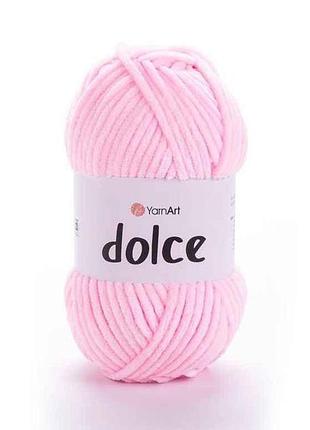 Пряжа dolce розовый 100% микрополиэстр 120м 100г 5шт/уп 796 тм yarnart