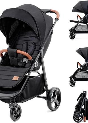 Kinderkraft grande plus коляска дитяча від народження до 22 кг прогулянкова регульована спинка просторе сидіння складання однією