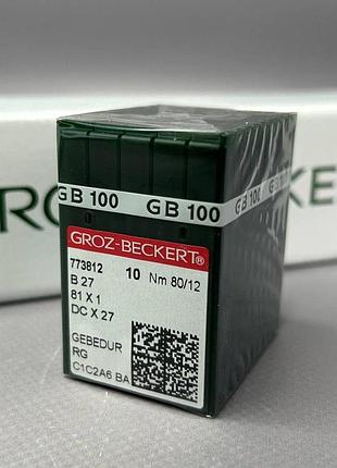 Иглы для промышленных оверлоков groz beckert в27 gebedur 80-rg