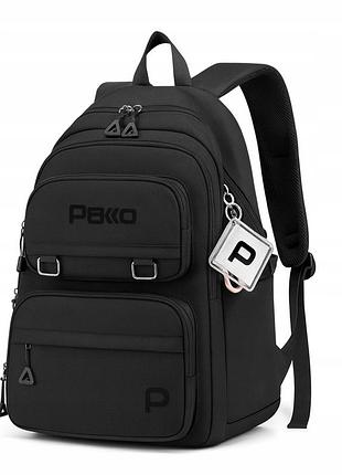 Шкільний рюкзак для підлітків pakko великий портфель шкільна сумка чорний (d088)