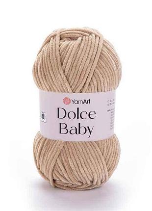 Пряжа dolce baby бежевый 100% микрополиэстр 85м 50г 5шт/уп 747 тм yarnart
