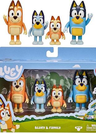 Bluey family набір фігурок різнокольоровий від 3 років