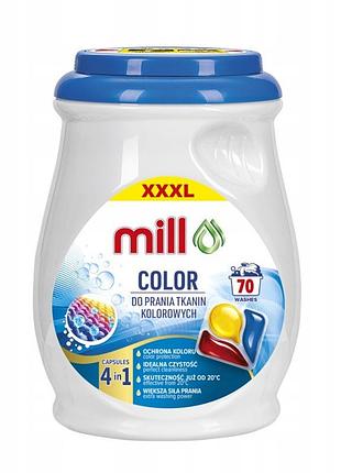 Набір з 2 штук капсули для прання mill professional color 70 шт для кольорових тканин