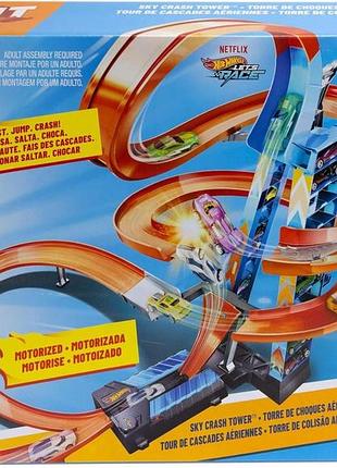 Hot wheels вежа небесні краші ігровий набір + 1 машинка gwt39