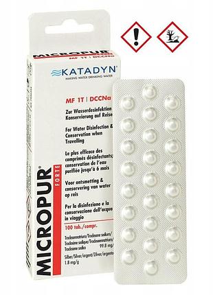 Таблетки для очищення води katadyn micropur forte mf 1t 100 шт.