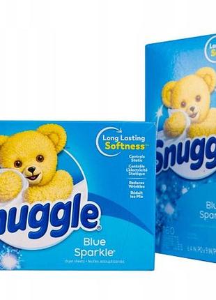 Серветки snuggle blue sparkle 160 для сушарок usa