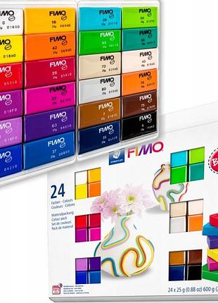 Staedtler fimo пластилін набір 24 базові кольори