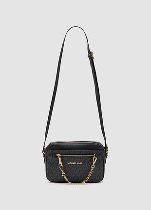 💎 michael kors jet set large logo crossbody bag grey 24 х 17 х 6 см